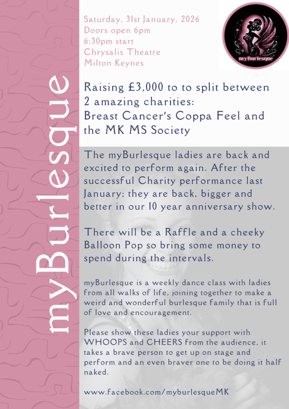 Burlesque show with confident ladies from Milton Keynes, Bedford, Bucks, Buckinghamshire, Northampton, Aylesbury. Shoe includes commercial dance, pole dance, lolly pop, ariel, silk, pole fitness, chair dance