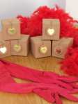 boxes with a special gift for all the ladies at the hen do
