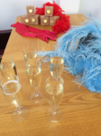 a welcome glass of fizz waiting for the hen party